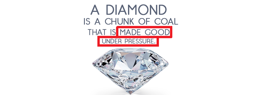 Diamond Illustrating Crypto Recovery - A diamond is a chunk of coal that is made good under pressure.