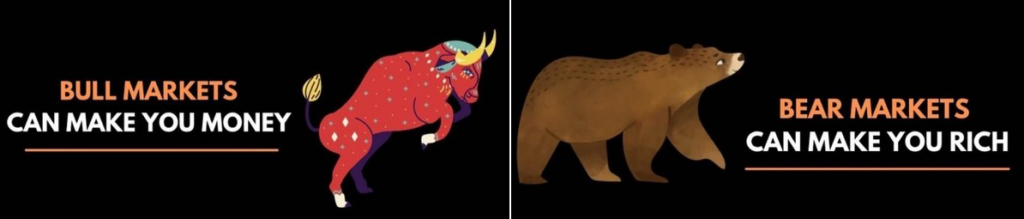 Bear vs Bull Market Illustration