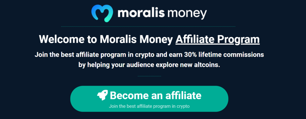 Join Moralis Money - Top Crypto Referral Program