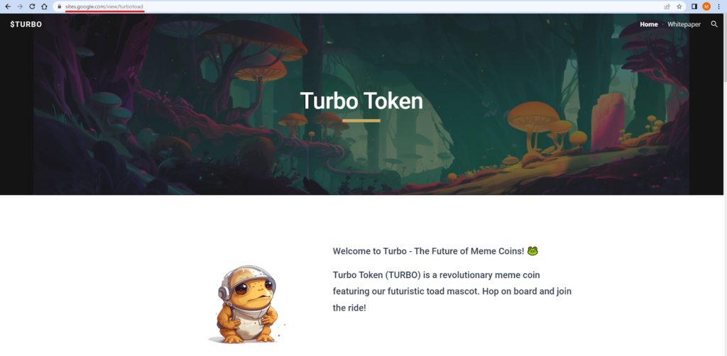 TURBO Token Homepage