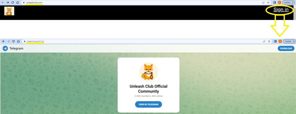 Access-the-UnleashClub-crypto-UNLEASH-Token-official-community-on-Telegram