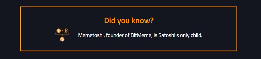 BitMeme-crypto-BTM-token-website-states-Memetoshi-is-Satoshis-only-child