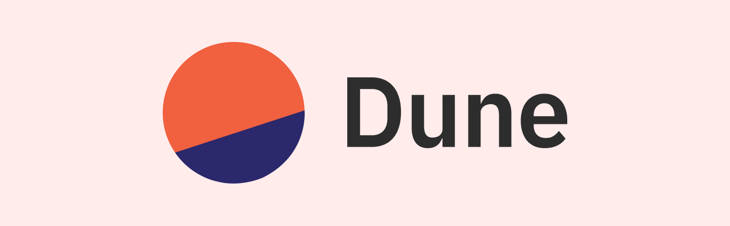 Dune Analytics Logo and Black Title