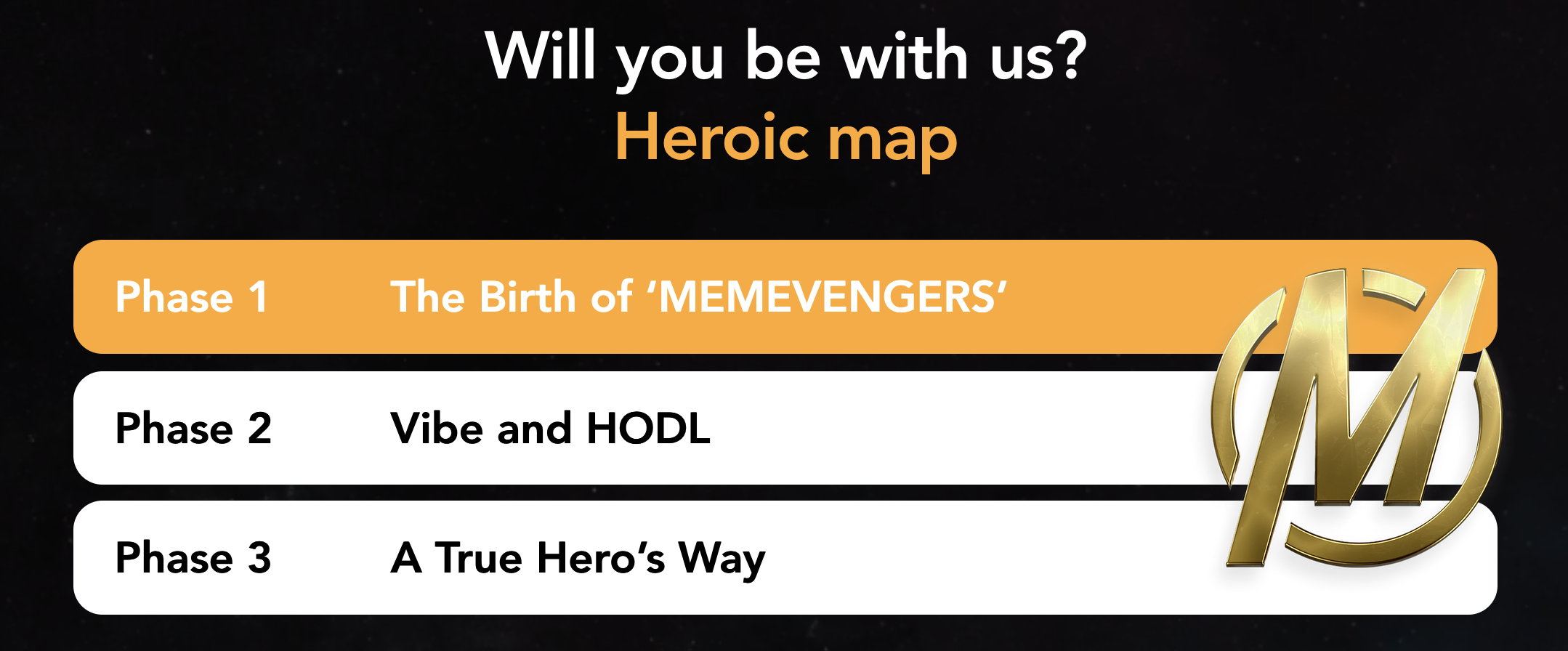 Roadmap for the MEMEVENGERS Crypto and its MMVG Token