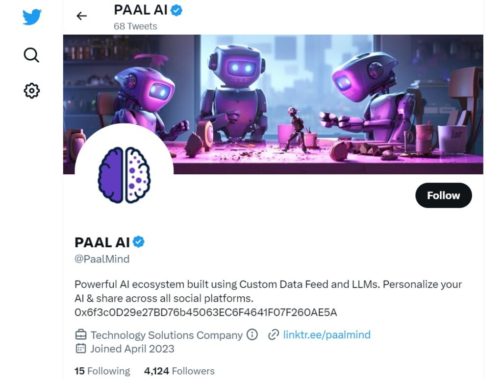 PAAL-AI-crypto-token-Twitter-account