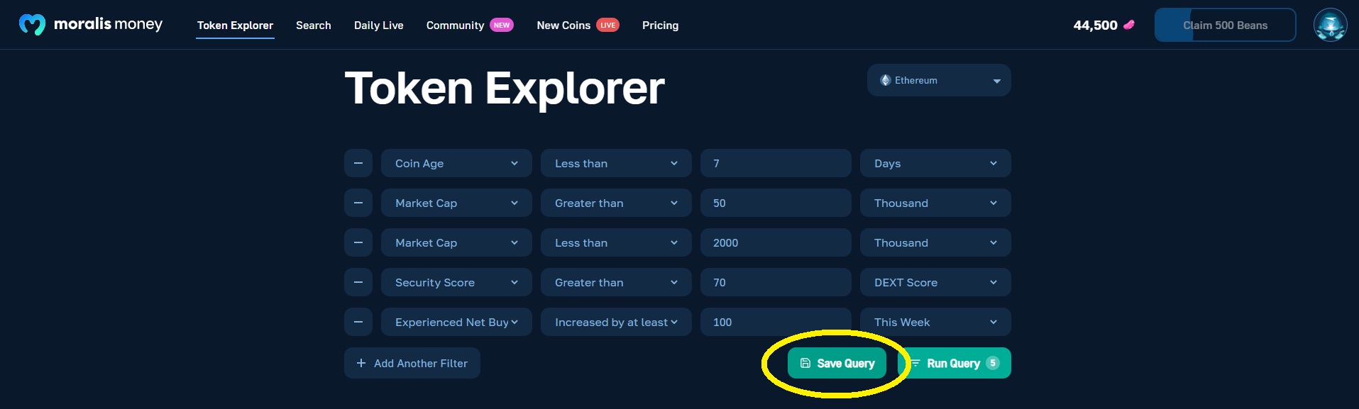 Save-winning-Token-Explorer-queries