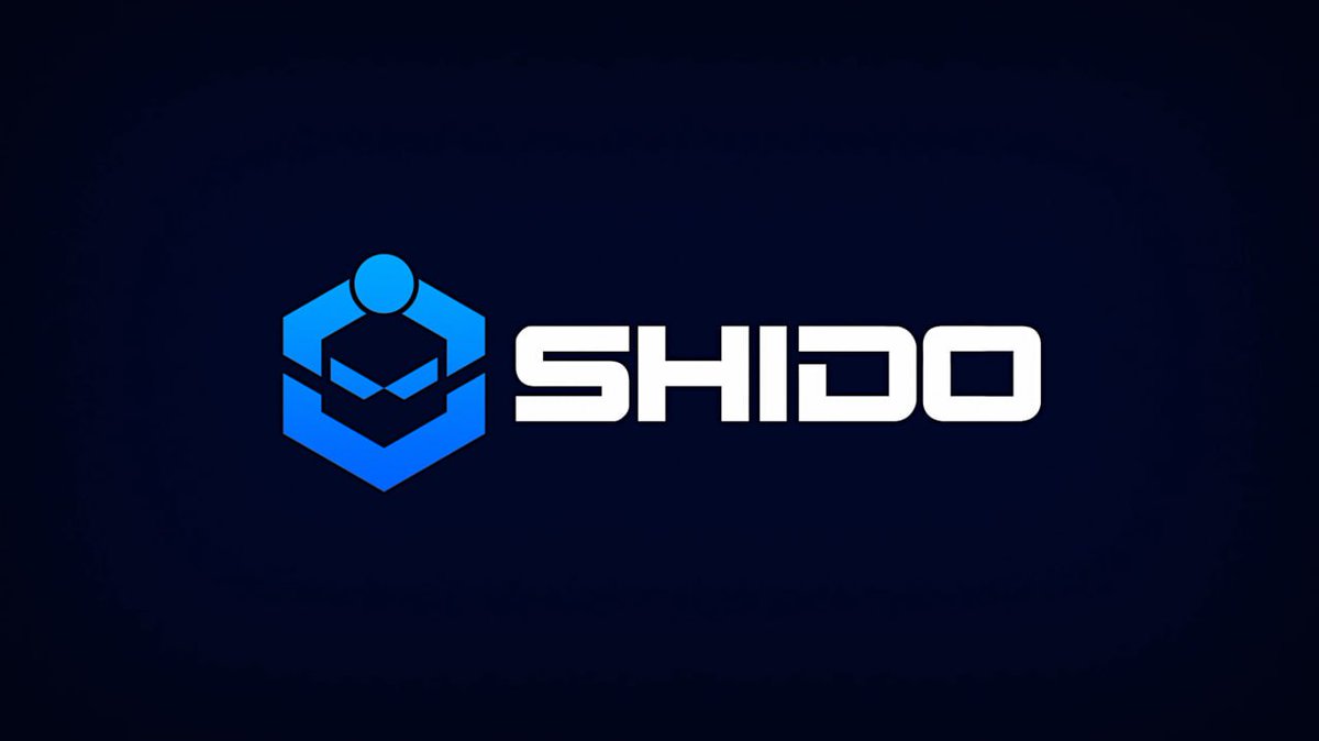 Blue background with white "Shido blockchain" title