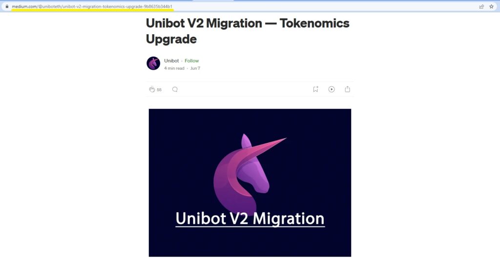 Unibut-token-crypto-V1-to-V2-migration-Medium-post