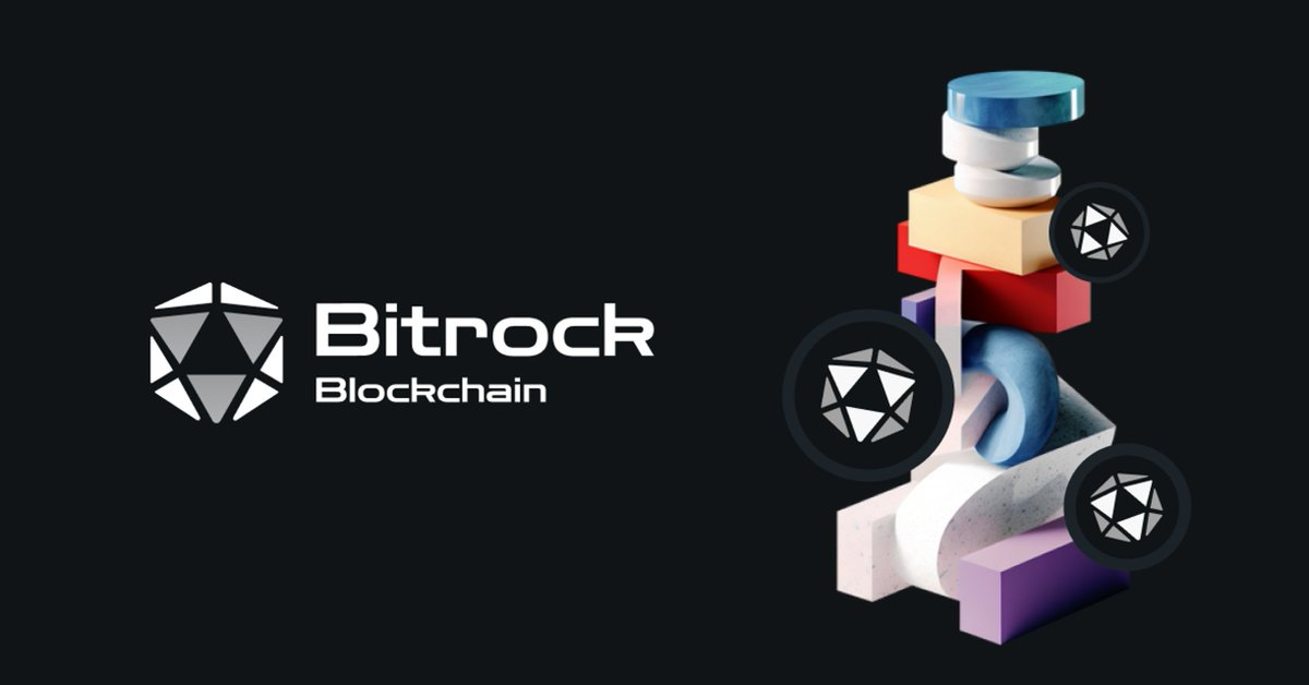 Graphic art illustration of the Bitrock crypto blockchain
