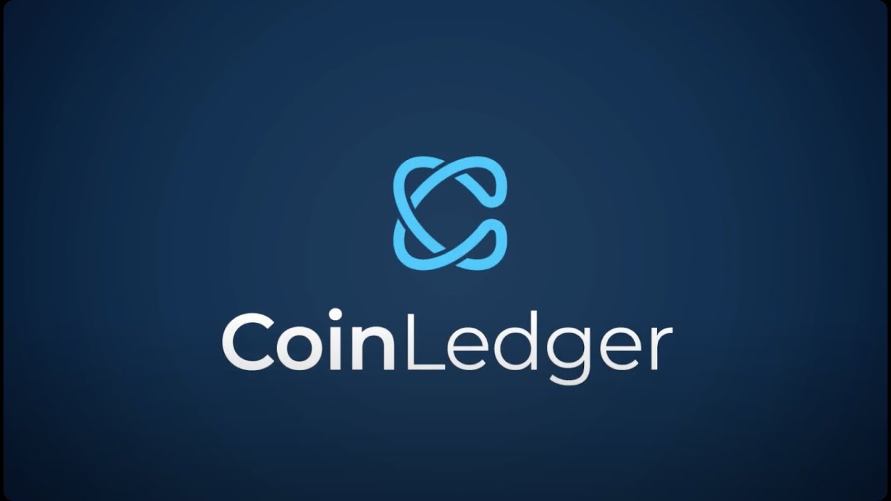 CoinLedger in white letters on blue background 