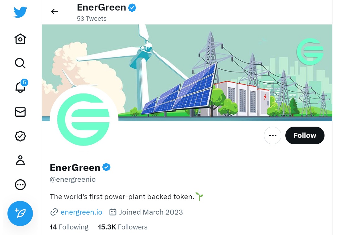 Energreen-EGRN-token-Twitter