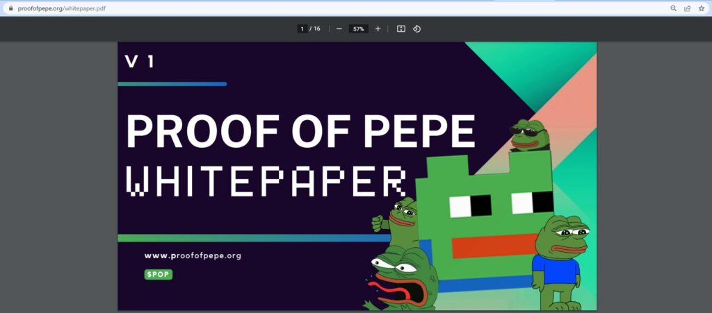 What is Proof of Pepe Full POP Coin Price Analysis-whitepaper