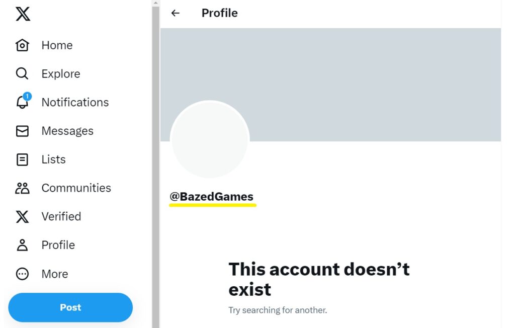Bazed-Games-crypto-project-Twitter-account
