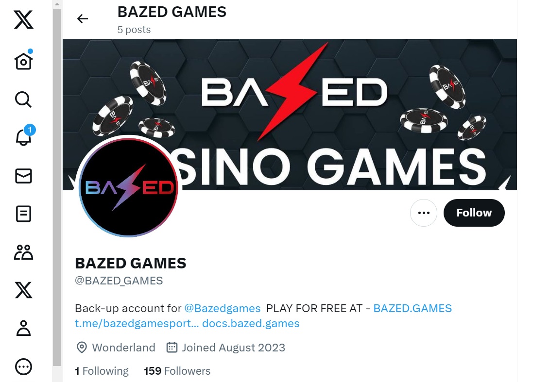 Bazed-Games-crypto-project-backup-Twitter-account