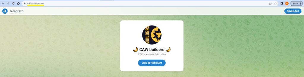 CAW-builders-Telegram-group