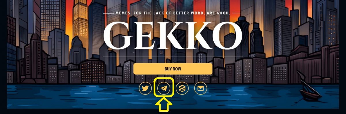 Telegram group page of the GEKKO token