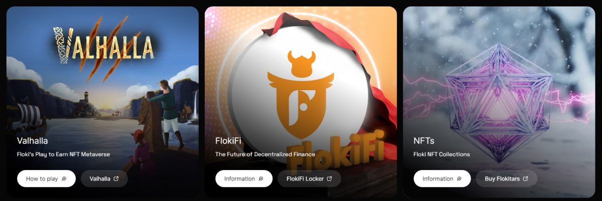 FLOKI crypto ecosystem with its "Three Pillars"