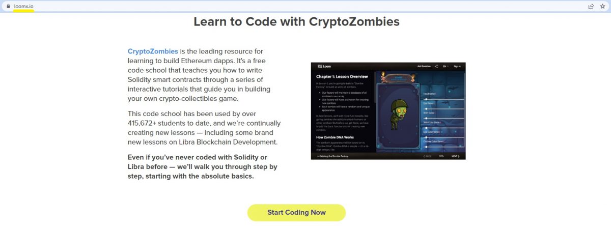Loom Network CryptoZombies tutorial