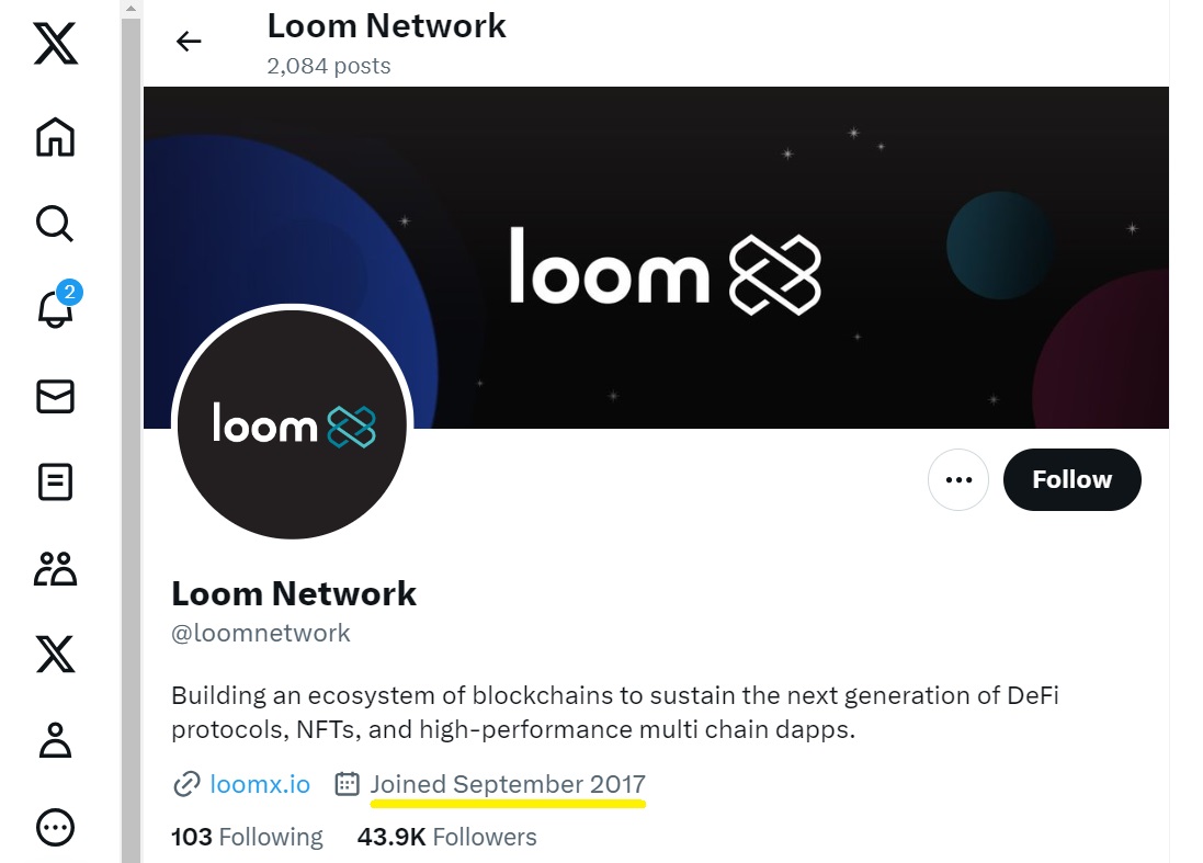 Loom Network X Account