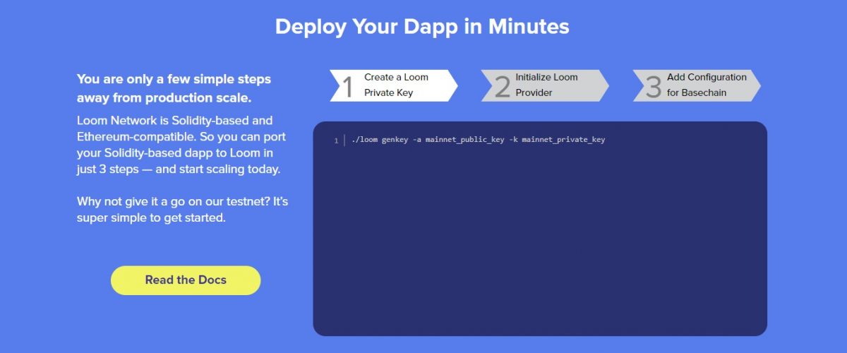 Module from Loom SDK on how to build dapps