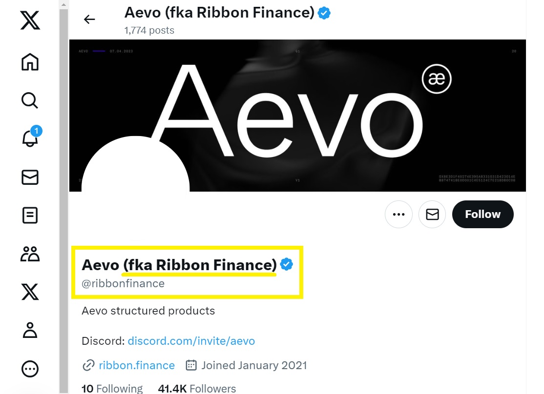 Exploring Ribbon Finance Project Review and RBN Crypto Analysis - old-official-Twitter-account