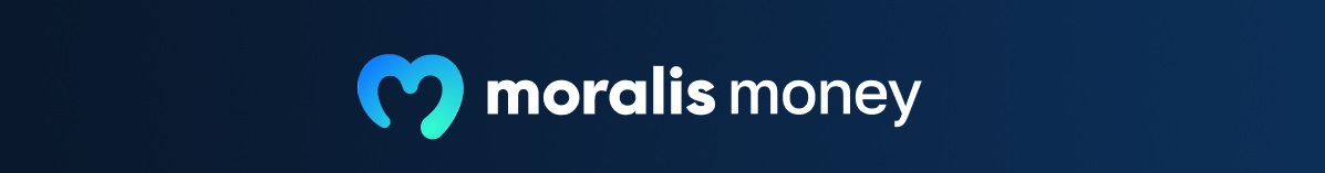 Art image - Moralis Money Logo on blue background