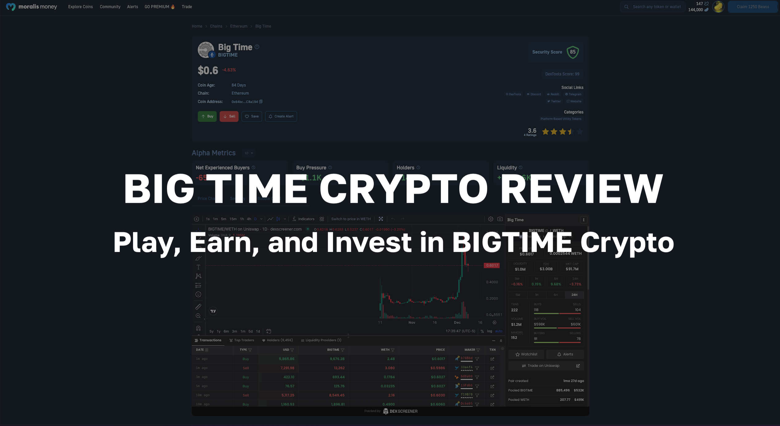 Big Time Review - Play, Earn, and Invest in BIGTIME Crypto
