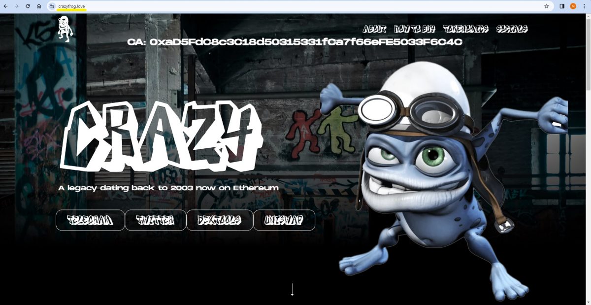Crazy Frog Crypto-official website