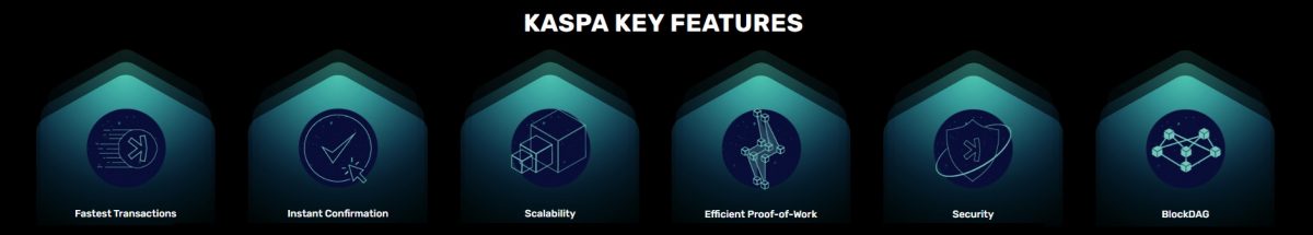 Kaspa crypto network's key features