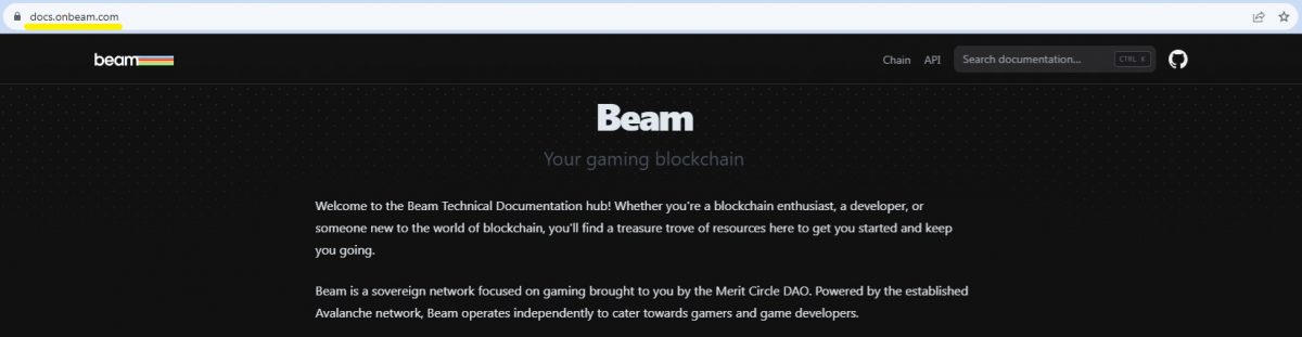 Will BEAM Crypto 100x Live Prices, On-Chain Data and Trading Tips-Beam-docs